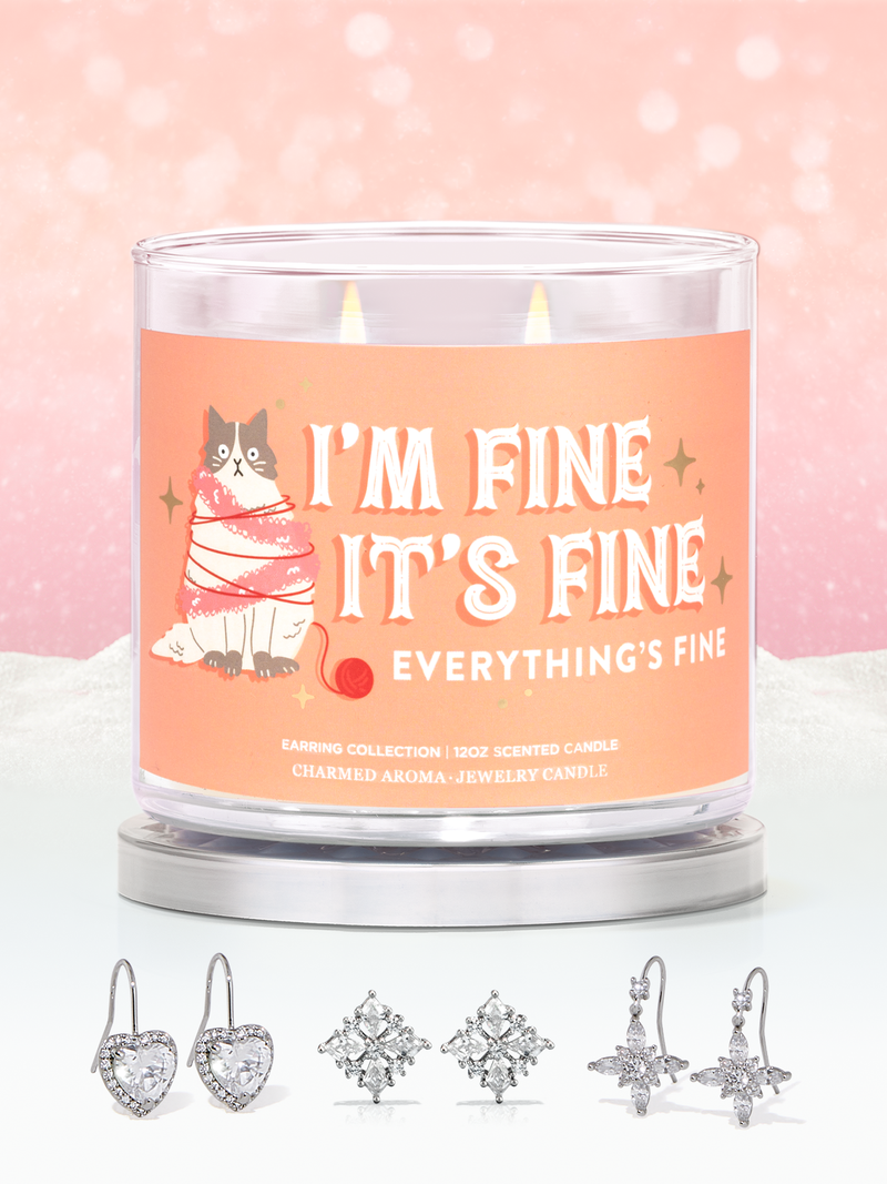 I'm Fine, It's Fine, Everything's Fine Candle - Earring Collection