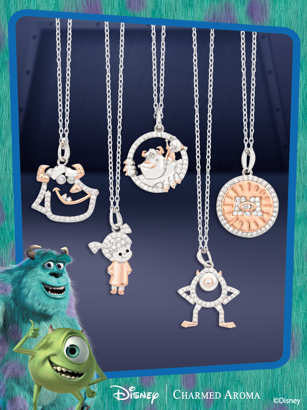Disney® Monsters Inc. Candle and Jewelry Tray - Monsters Inc. Necklace Collection