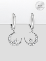 Moon & Star Celestial Drop Earrings