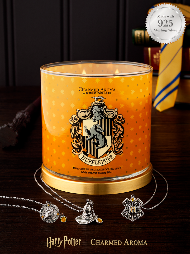 Harry Potter™ Hufflepuff Pride Candle - 925 Sterling Silver Hufflepuff Necklace Collection