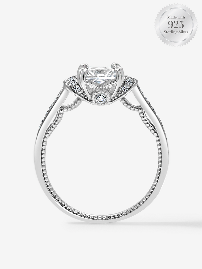 Solitaire Princess Vintage Ring